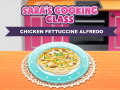 Juego Clase de cocina de Sara: Fettuccine Alfredo con pollo en línea