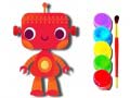 Juego De vuelta a la escuela: Libro para colorear robots en línea