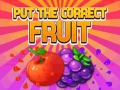 Juego Ponga la fruta correcta en línea