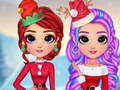 Juego Outfits navideños de chicas arcoíris en línea