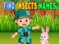 Juego Encontrar nombres de insectos en línea