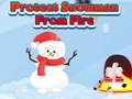 Juego Protege al muñeco de nieve del fuego en línea