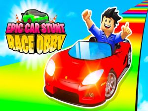 Juego OBBY de la carrera de acrobacias de autos épicos en línea