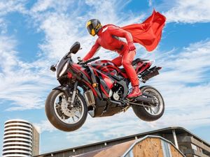 Juego Real moto super héroe truco 3d en línea