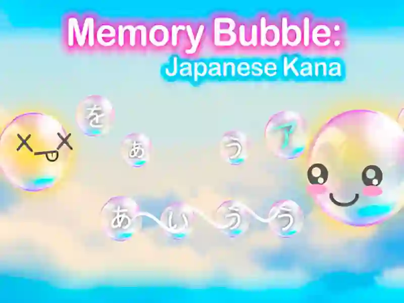 Juego Burbuja de memoria: Kana japonesa en línea