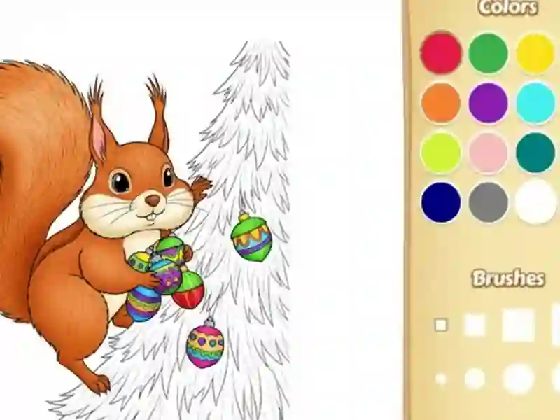 Juego Libro para colorear de animales de Navidad para niños en línea