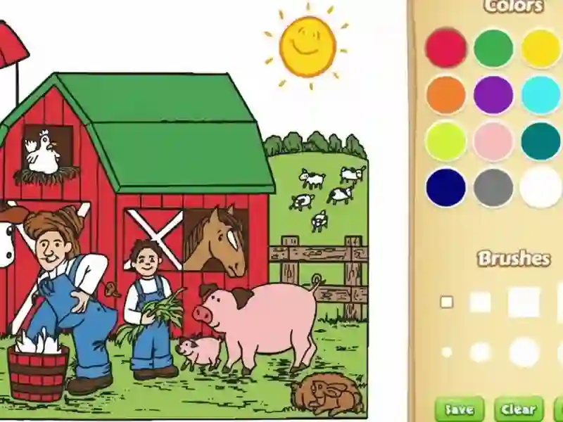 Juego Libro para colorear de granja para niños en línea