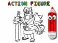 Juego De vuelta a la escuela: Coloreando figuras de acción en línea