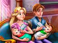 Juego Día Familiar de las Gemelas Rapunzel en línea Juego Día Familiar de las Gemelas Rapunzel en línea