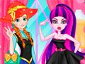 Juego Princesa contra Chica Monstruo en línea