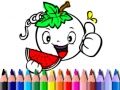 Juego De vuelta a la escuela: Libro de colorear verduras en línea