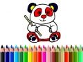 Juego De vuelta a la escuela: Coloreando Panda en línea