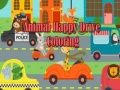 Juego Coloración de conducción feliz de animales en línea