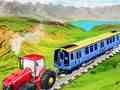 Juego Tractor encadenado remolcando tren en línea