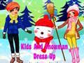 Juego Niños y Vestir al Muñeco de Nieve en línea