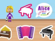 Juego Mundo de las Formas de Instrumentos Musicales de Alicia en línea