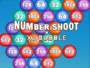 Juego Dispara números x 2 burbuja en línea