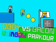 Juego Obby vs Bacon Parkour Arcoíris en línea Juego Obby vs Bacon Parkour Arcoíris en línea