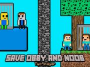 Juego Salva a Obby y Noob Para Dos Jugadores en línea