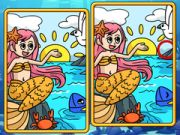 Juego Sirenas Encuentra las Diferencias en línea Juego Sirenas Encuentra las Diferencias en línea
