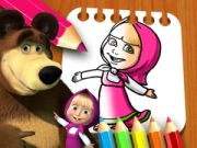 Juego Libro para colorear Masha y el Oso en línea Juego Libro para colorear Masha y el Oso en línea