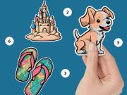 Juego Color del rompecabezas del libro de pegatinas por número en línea