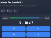 Juego Matemáticas para el estándar II en línea