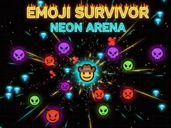 Juego Superviviente Emoji — Arena de neón en línea