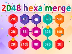 Juego 2048 Fusión de cadena hexagonal en línea