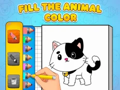 Juego Rellena el color animal en línea