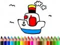 Juego De vuelta a la escuela: Colorear barco en línea
