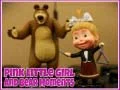 Juego Pequeña chica rosa y momentos con el oso en línea Juego Pequeña chica rosa y momentos con el oso en línea