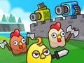 Juego Fusión de Cañón: Defensa de Pollos en línea