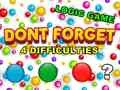 Juego No Olvides en línea