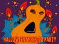 Juego Puzzle de la fiesta de monstruos de Halloween en línea