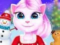 Juego Juego de Decoración Navideña de Chica Gato en línea