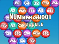 Juego Dispara números x 2 burbuja en línea