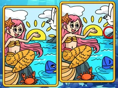 Juego Sirenas Encuentra las Diferencias en línea Juego Sirenas Encuentra las Diferencias en línea