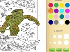 Juego Libro para colorear de animales de mar en línea