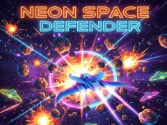 Juego Defensor espacial de neón en línea