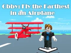 Juego Obby: Vuela más lejos en un avión en línea