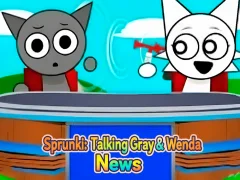 Juego Sprunki: Talking Gray y Wenda News en línea