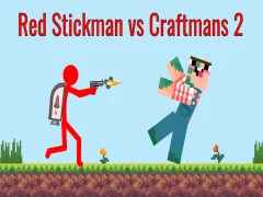 Juego Stickman rojo contra artesano 2 en línea Juego Stickman rojo contra artesano 2 en línea
