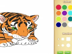 Juego Libro para colorear del tigre del bebé en línea