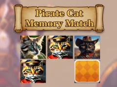 Juego Partido de memoria del gato pirata en línea Juego Partido de memoria del gato pirata en línea