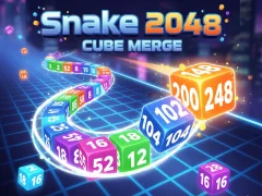 Juego Serpiente 2048: Fusión de cubos en línea