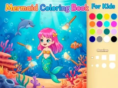 Juego Libro para colorear de sirena para niños en línea