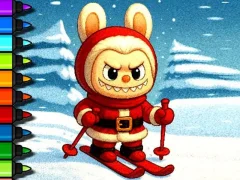 Juego Tiempo de Labubu para colorear fácil en línea