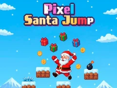 Juego Salto de Papá Noel de píxeles en línea
