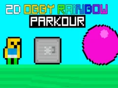 Juego Parkour arcoíris de Obby 2D en línea
